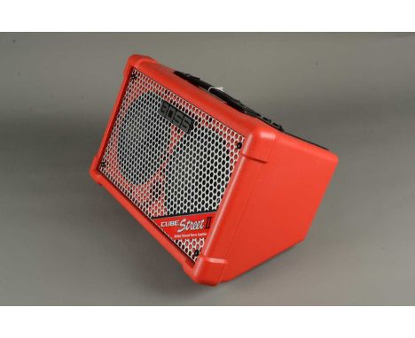 Boss Amplifier, a Boss Cube Street II Battery powered Stereo Amplifier - Red - With Manual and power lead and in Excellent co