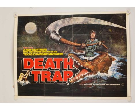 Death Trap (1977) Quad Poster, UK Quad for this Horror film by Tobe Hooper, the director of The Texas Chainsaw Massacre (rele