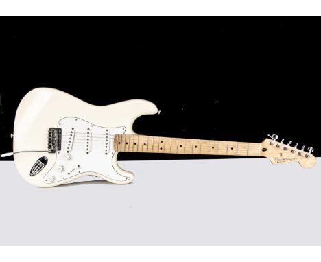 Fender Stratocaster Guitar, Fender Stratocaster s/n MZ7254812 Made in Mexico 11/2007 - Cream with White pickguard and maple n