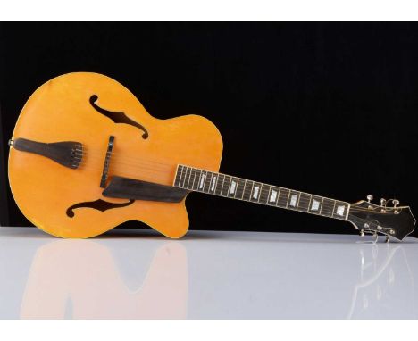 Acoustic Guitar, Jazz style Acoustic Guitar light wood grain finish unbranded good condition