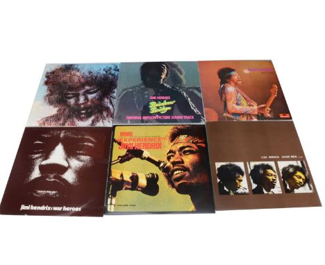 Jimi Hendrix LPs, seventeen albums comprising The Cry Of Love, Experience, Isle Of Wight, More Experience, War Heroes, Crash 