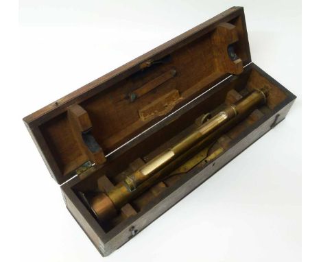 19th century brass surveyors level in case Unfortunately we cannot do condition reports for this sale.