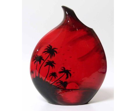 Peggy Davis Ruby Fusion sunset paradise vase 24/100. Unfortunately we cannot do condition reports for this sale.