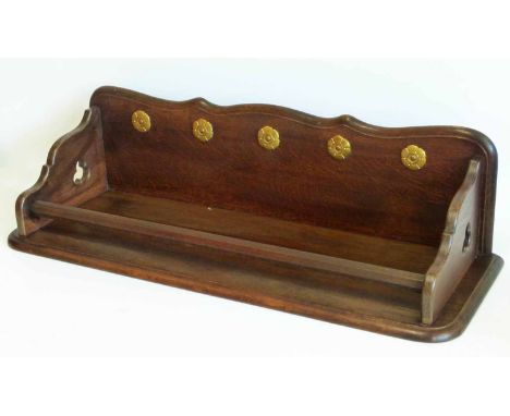 A Victorian oak wall shelf Unfortunately we cannot do condition reports for this sale.