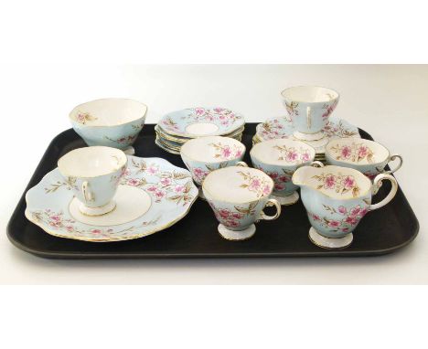 A quantity of Foley "Spring Blossom" pattern tea ware to include cups and saucers etc Unfortunately we cannot do condition re
