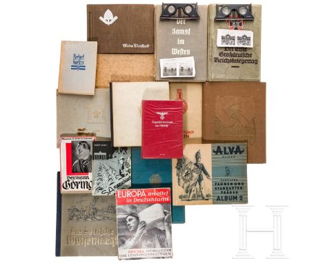   Kleine Bibliothek  Ca. 85 Bücher, überwiegend zu Themen aus dem 3. Reich, u.a. "Herbert Norkus", "Hermann Göring", "Feuer u