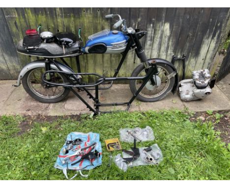 Winter project Triumph Tiger.Mostly complete2 frames, one with no visible frame numberDaytona 500cc twin engine, appears to h