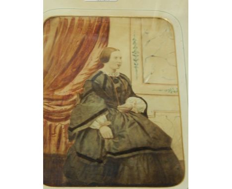 Two Victorian daguerreotypes
Three quarter length portrait of a lady in mourning dress and another together with further fram