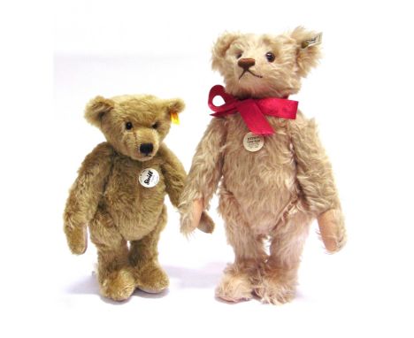TWO STEIFF COLLECTOR'S TEDDY BEARS  comprising 'Teddy Rose', pale dusky pink, limited edition of 10,000, 37cm high, unboxed; 