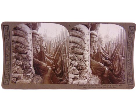 NINETY-EIGHT STEREOSCOPIC VIEWCARDS OF GREAT WAR INTEREST  published by Realistic Travels, the subjects including 'A company 