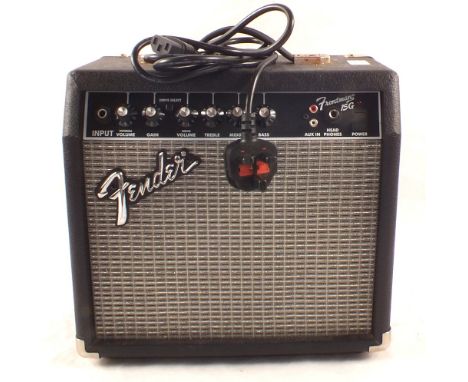 A Fender Frontman 15G amplifier