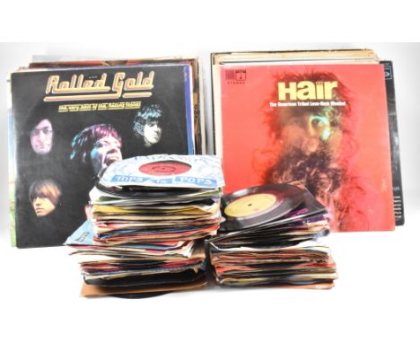 A collection of vintage 20th century vintage vinyl LP records to include Stevie Wonder, Rod Stewart, The Muppet Show, Frank S
