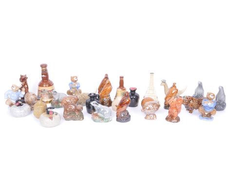 A large collection of vintage 20th century ceramic miniatures comprising of Beneagles, Garnier, Bells, Harp and more. Largest