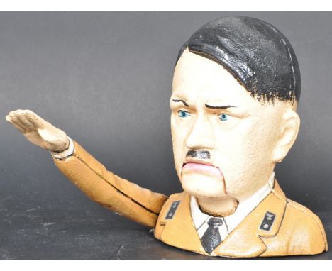 A 20th century cast iron nutcracker, in the form of Third Reich German Army Nazi Party Leader Adolf Hitler. Hand painted, wit