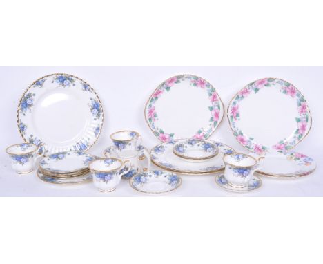 A collection of vintage 20th century Royal Albert Moonlight Rose porcelain china comprising of cups saucers, plates, side pla