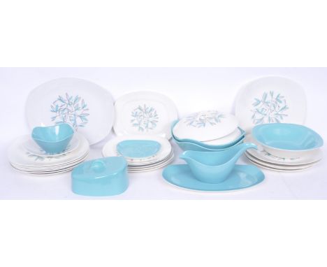 A collection of vintage retro circa. 1960s Midwinter dinner service / tableware items to include plates, tureens, a serving b