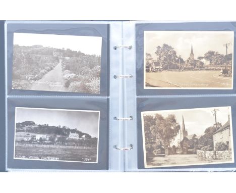 Postcards - Local Interest - Congresbury Well presented postcard and photograph album with views of High Street, School, Vica