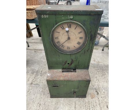 A VINTAGE TIME RECORDER LTD, CLOCKING IN MACHINE 