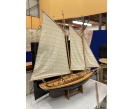 A LARGE MODEL OF A SAILING SHIP 