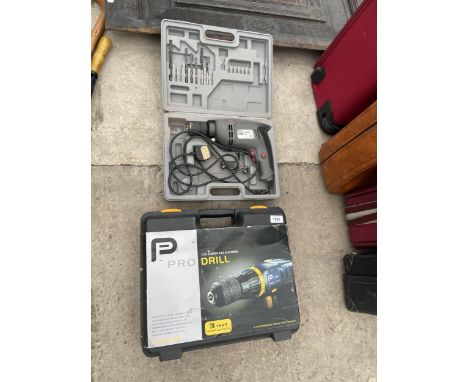TWO BOXED POWER TOOLS TO INCLUDE A 12V PRO CORDLESS HAMMER DRILL AND A FURTHER PRO HAMMER DRILL 