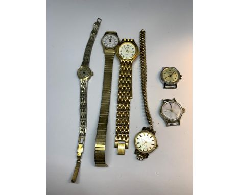 SIX LADIES WATCHES TO INCLUDE A TIMEX, SEKONDA, MONTINE, ETC 