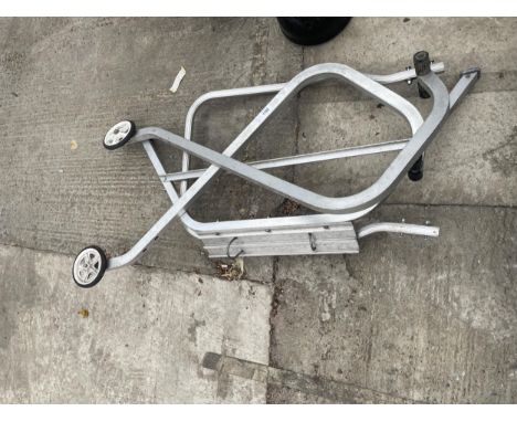 A PAIR OF ALUMINIUM ROOF LADDER HOOKS 
