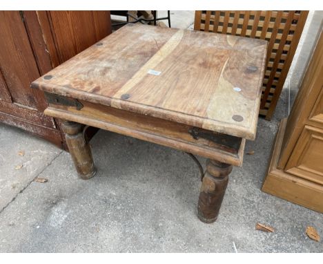 A HARDWOOD LAMP TABLE 