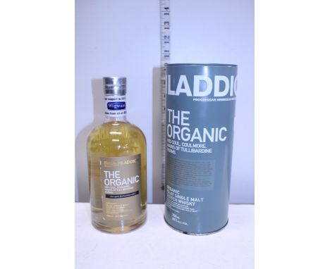 A sealed bottle of Bruichladdich 'The Organic' Islay Single Malt Scotch Whiskey 70cl 