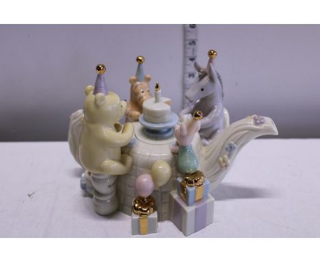 A Lennox collection 'Poohs Birthday Celebration' teapot 