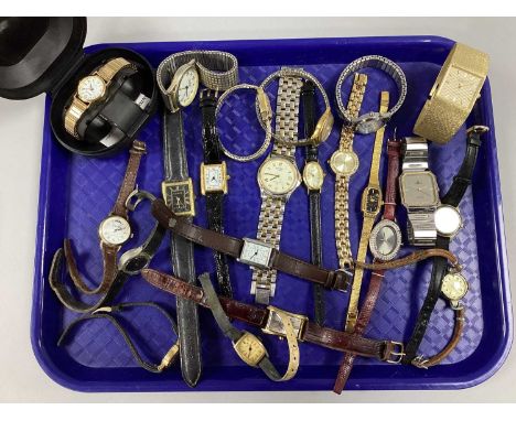 An Assortment of Ladies Wristwatches; to include, Rotary, Sekonda, Roamer, Ingersoll etc :- One Tray