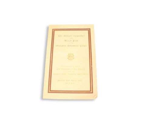 10 pp, listing various units and officers, etc. The Shanghai Volunteer Corps was a multi-national, mostly volunteer force. Or