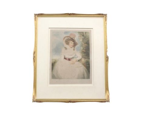 portrait of a girl, lithograph, pencil signed, framed, 35 x 45.5cm