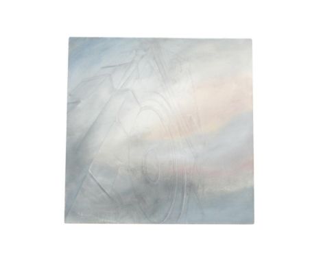 architectural study, mixed media on canvas, unframed, 77 x 77 cm