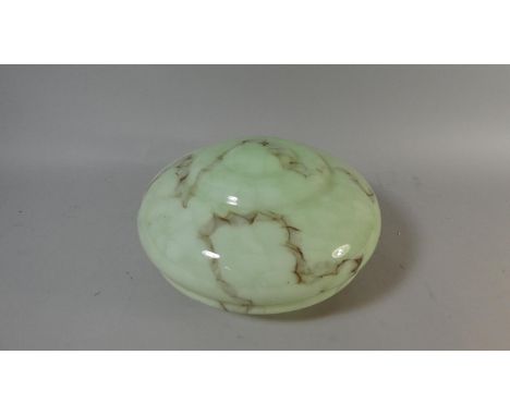 A Vintage Opaque Glass Ceiling Light Shade, 30cm Diameter 
