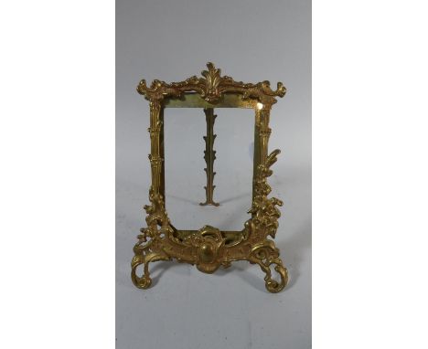 A Brass Easel Back Photoframe, 23cm High 