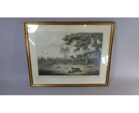 A Framed Partridge Shooting Print 