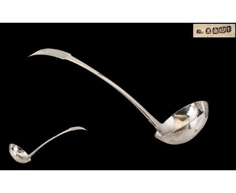 George IV - Superb and Large Scottish Silver Ladle. Hallmark for Edinburgh 1825, Makers Mark J.L. Wonderful Piece of Scottish