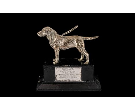 Gratitude Trophy Presented to Snowy Farr from The Guide Dogs for the Blind Association. Please Note the Information about Sno