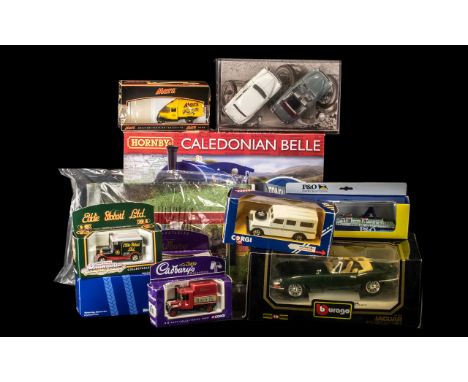 Collection of Boxed Cars &amp; Hornby Train; comprising:  Hornby Caledonian Belle boxed 00 Gauge Train Set; M &amp; S boxed s