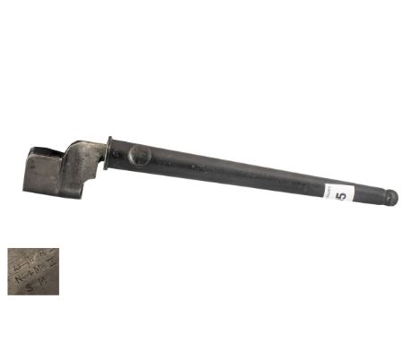 British No 4 Spike Bayonet with Sheath Bayonet and Socket of One Solid Forging, Marked G ( crown ) R, Over 4 MK11- Over S.M. 