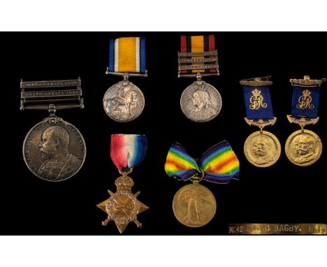 A Family Group Queens South Africa Medal with three clasps Wittebergen, Transvaal and Cape Colony together with a Kings South