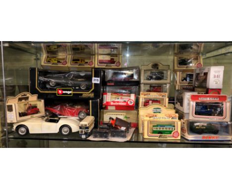 TWO BURAGO VINTAGE CAR MODELS, EFE AND DAYS GONE BY MODEL CARS, MAINLY BOXED