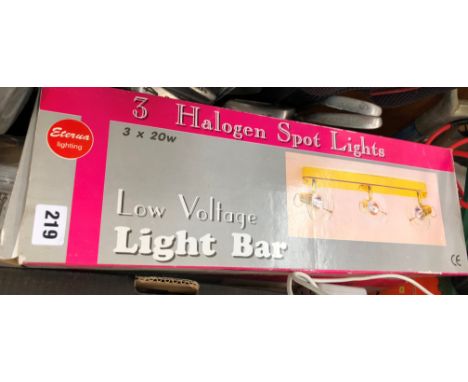 TWO BOXES OF THREE HALOGEN LOW VOLTAGE LIGHT BARS
