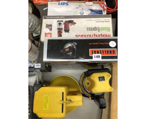 CHALLENGE JIGSAW, ELECTRIC IRON, BLENDER AND TWO SPOT LIGHT TORCHES 