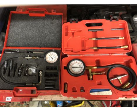 BLUE POINT DIESEL ENGINE COMPRESSION TEST KIT AND A CLARKE TEST KIT