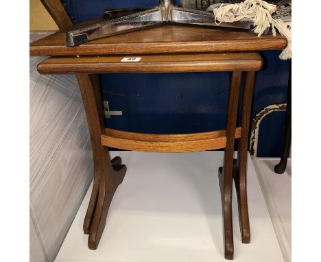 TWO G PLAN TEAK TABLES, VINTAGE STOOL AND A BEDROOM CHAIR