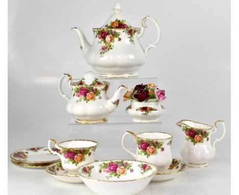 A quantity of Royal Albert 'Old Country Roses' to include tea and dinner ware, plates, side plates, sandwich plates, cups, sa