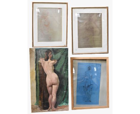 Four portraits of June Furlong, a well-known life model at the Liverpool School of Art, comprising Terry McDonald; one full-l
