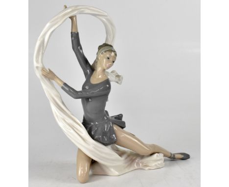 Nao; a large figure of a leaping ballerina, height 43cm (af). CONDITION REPORT The outstretched leg of the ballerina has been