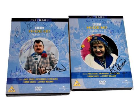 HI-DE-HI!; two signed multi-DVD packs featuring series 1-4 autographed by Paul Shane, Ruth Madoc, Su Pollard, Jeffrey Holland